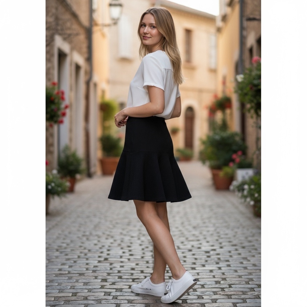 TOPSHOP Cute Mini Skirt Black Body Con Size 6
